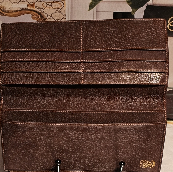 Vintage Gucci GG PVC Leather Bifold Long Wallet - COA - Picture 2 of 12